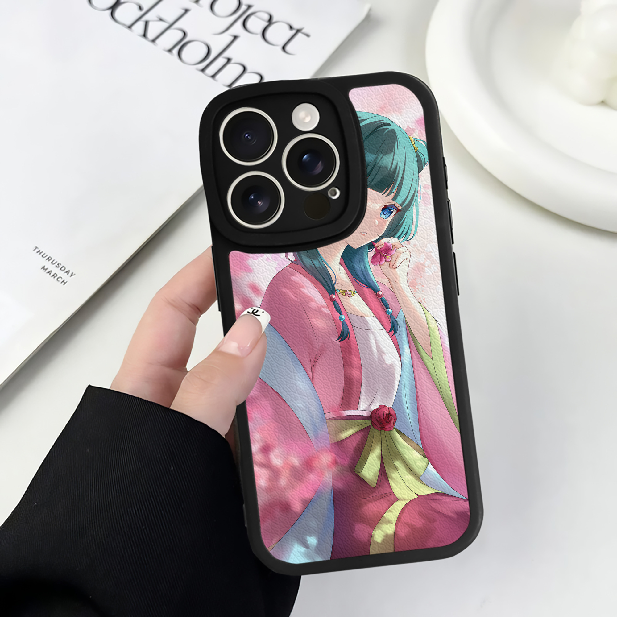 （画像用） 薬屋のひとりごと The Apothecary Diaries 【iPhone 16シリーズ対応】シリコンスマホケース（レザー調） 材質：シリコン